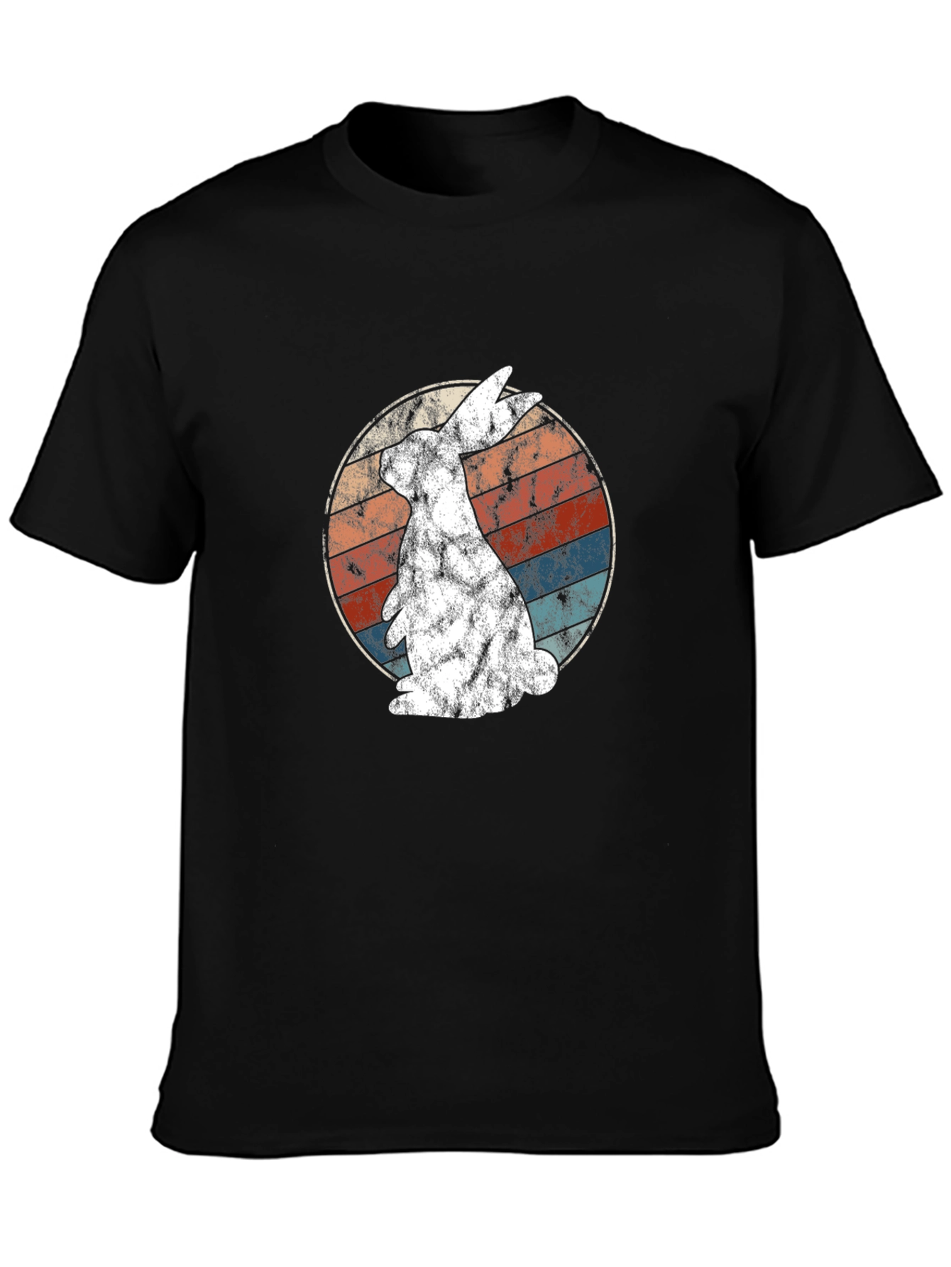 Retro Bunny Graphic Tee - Soft Cotton Blend