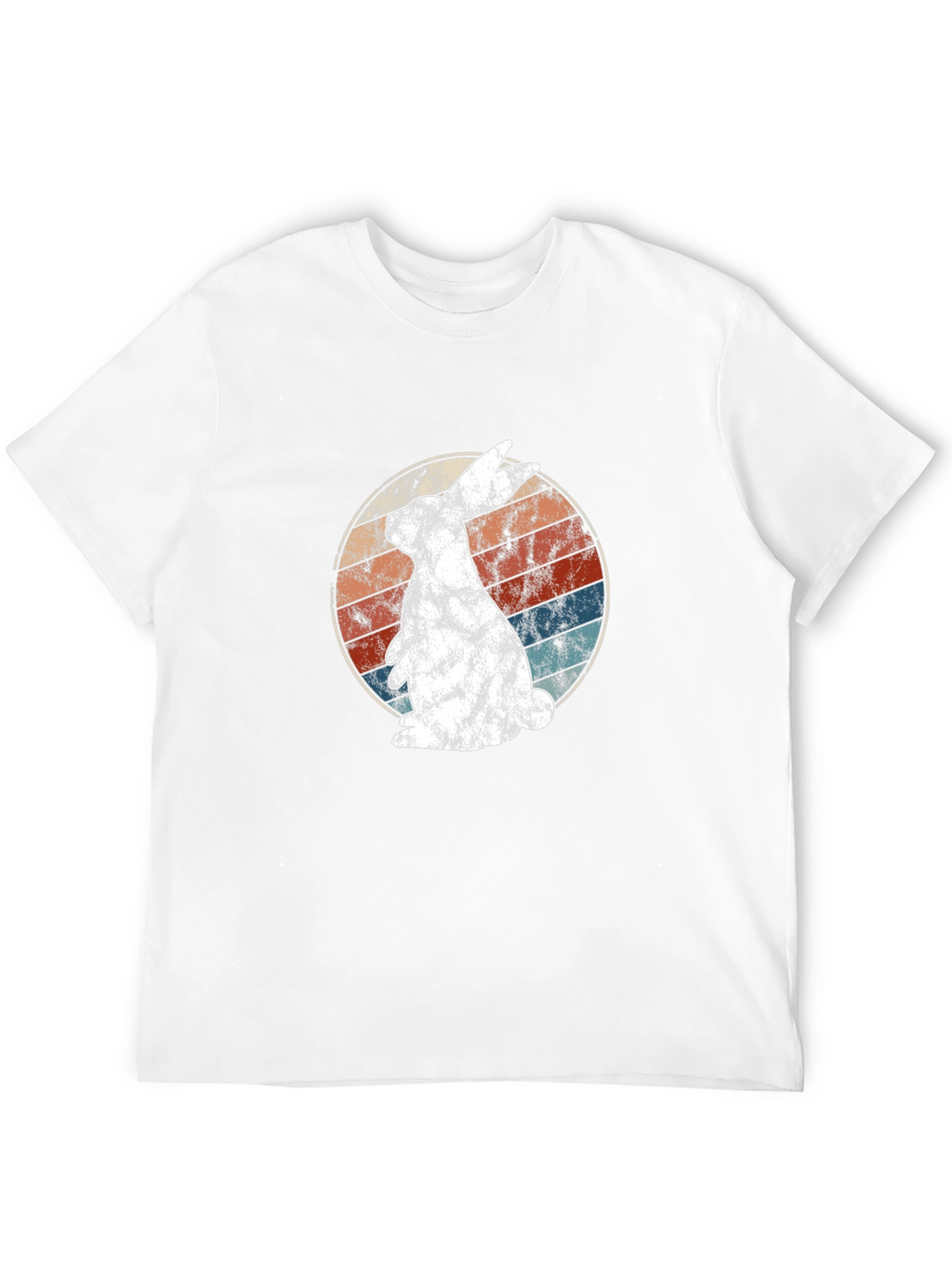 Retro Bunny Graphic Tee - Soft Cotton Blend