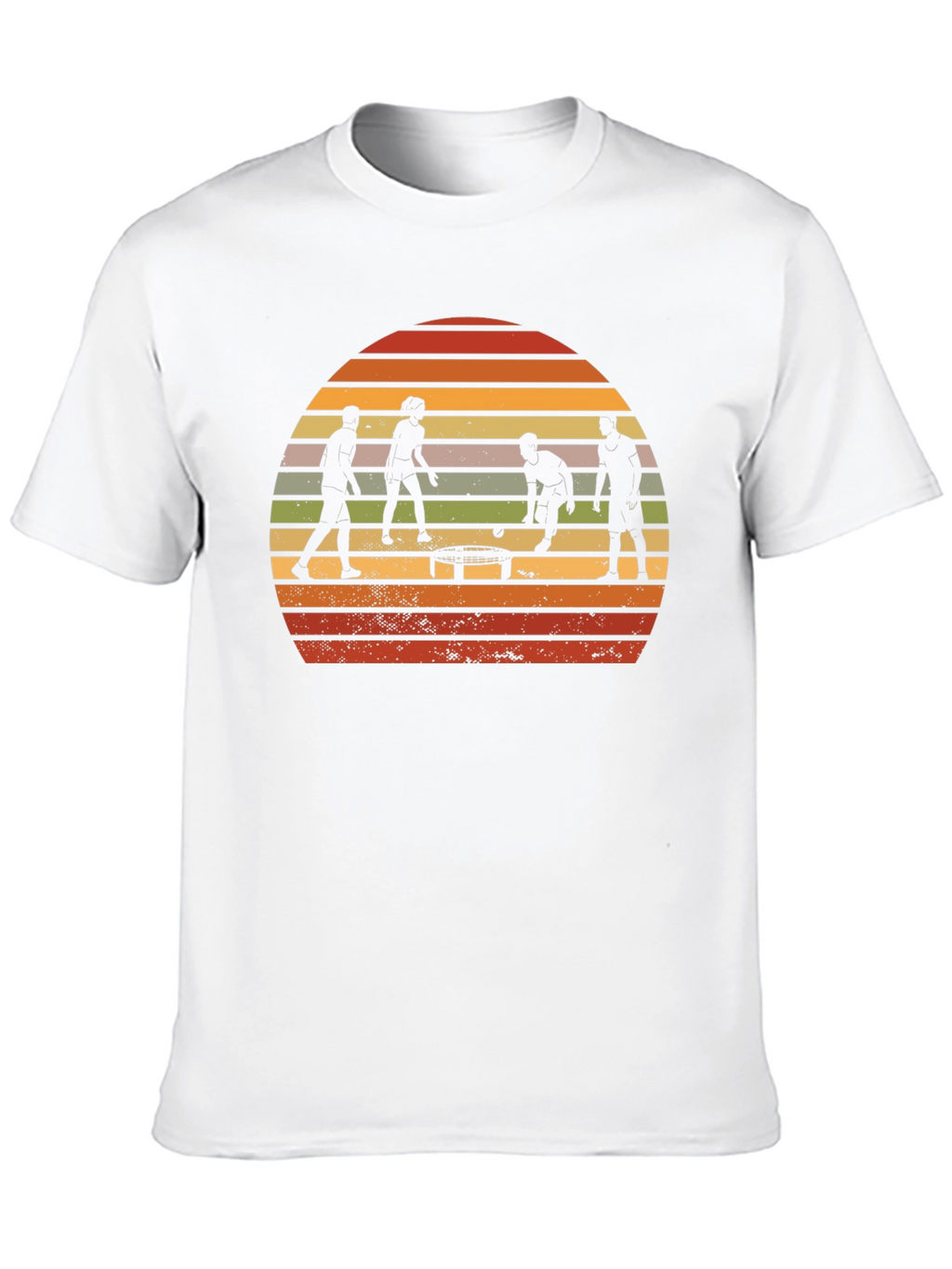 Retro Spikeball T-Shirt - Sunset Silhouette Design