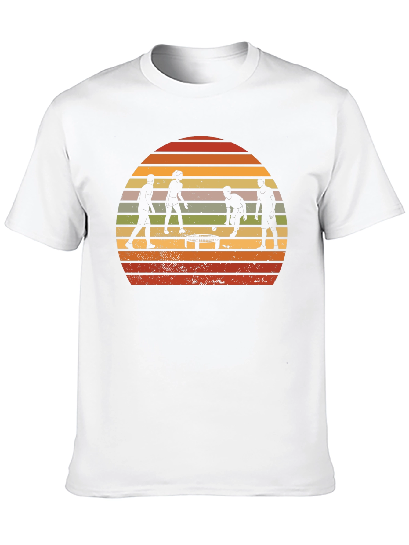 Retro Spikeball T-Shirt - Sunset Silhouette Design