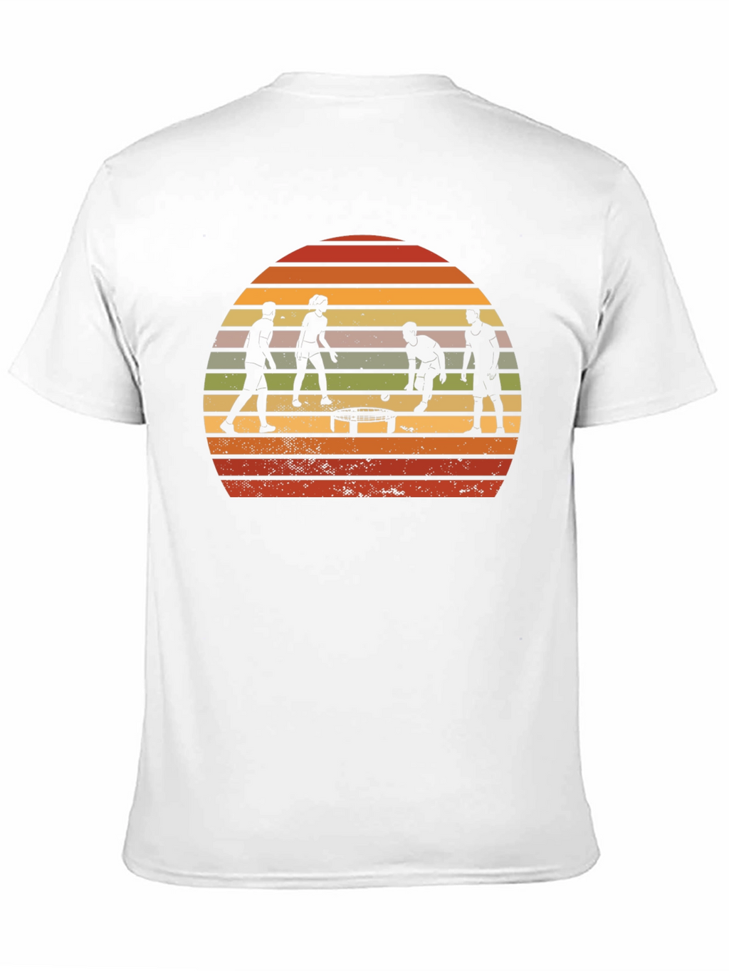Retro Spikeball T-Shirt - Sunset Silhouette Design