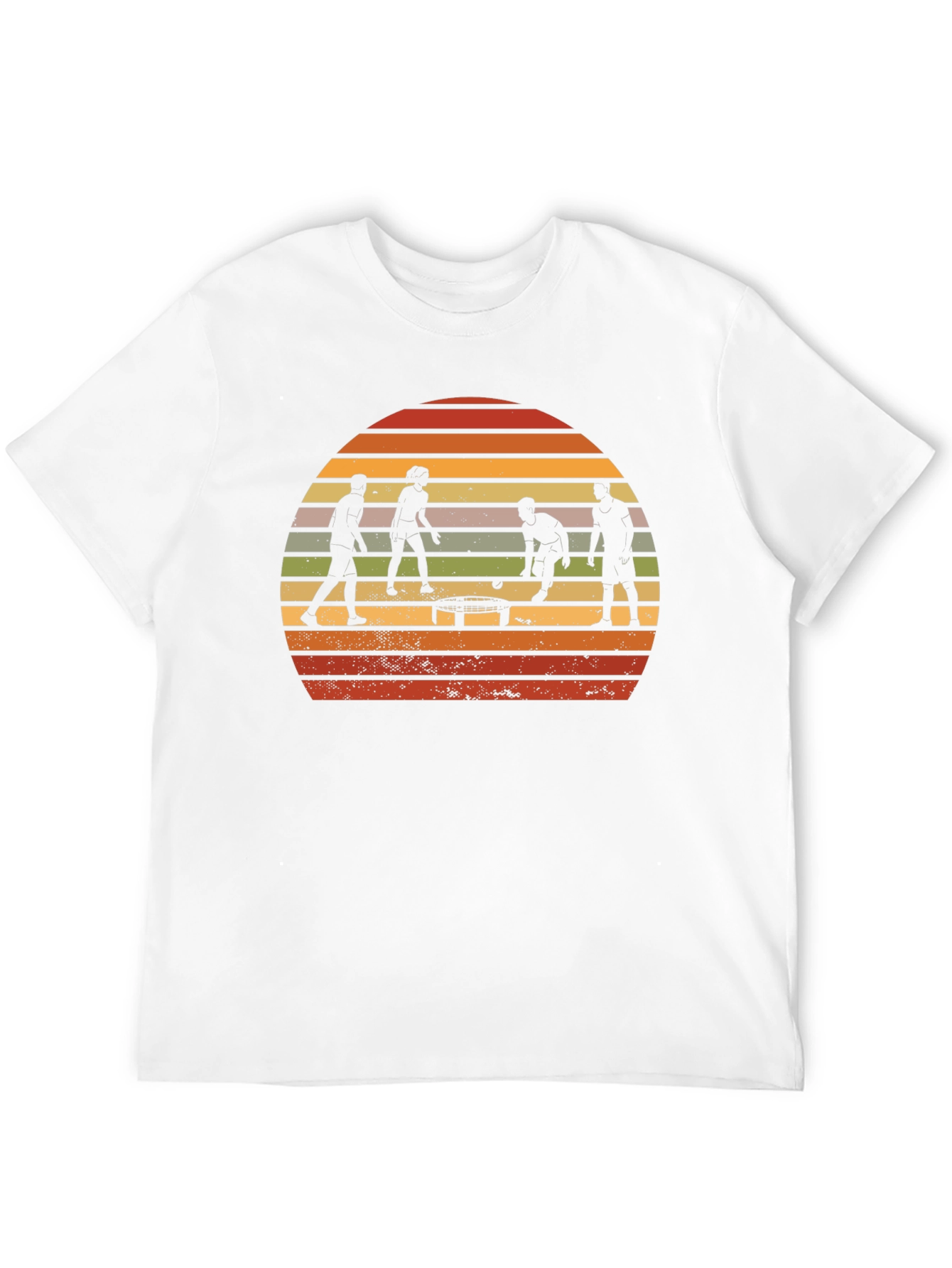 Retro Spikeball T-Shirt - Sunset Silhouette Design