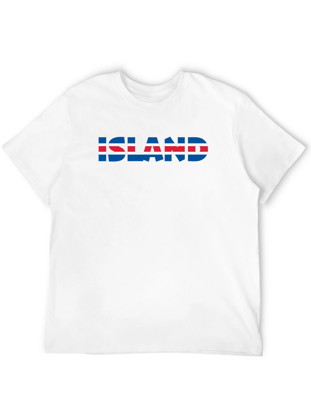Iceland Flag Graphic Print Black T-Shirt