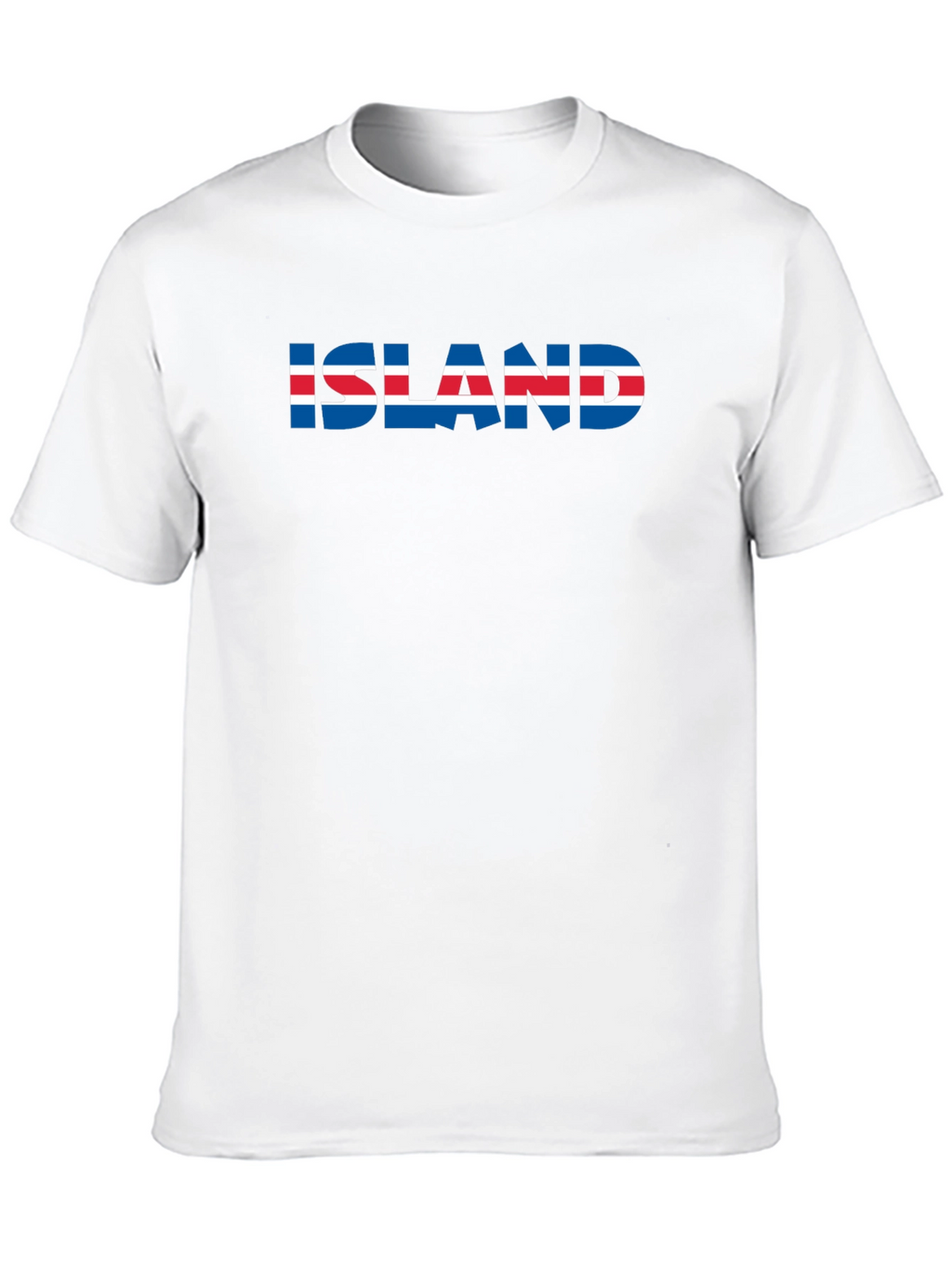 Iceland Flag Graphic Print Black T-Shirt