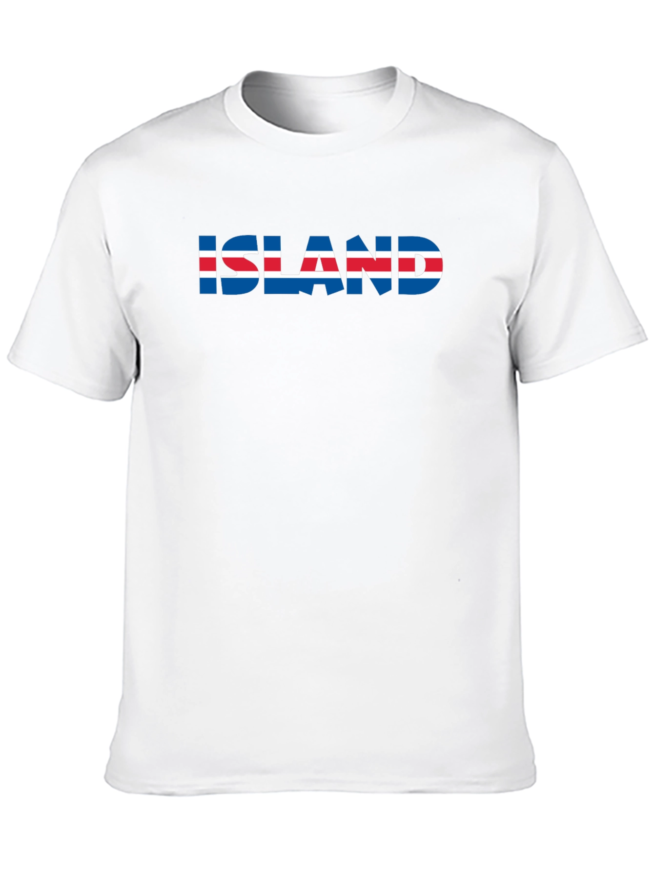 Iceland Flag Graphic Print Black T-Shirt