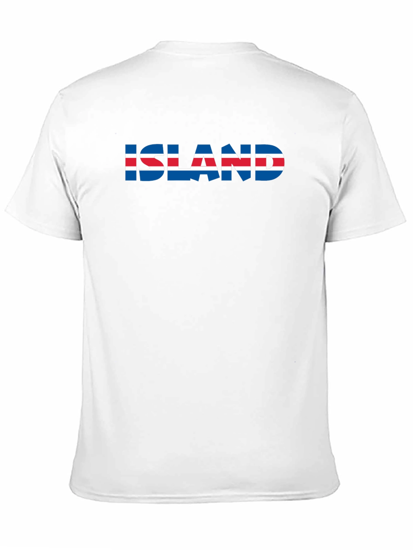Iceland Flag Graphic Print Black T-Shirt