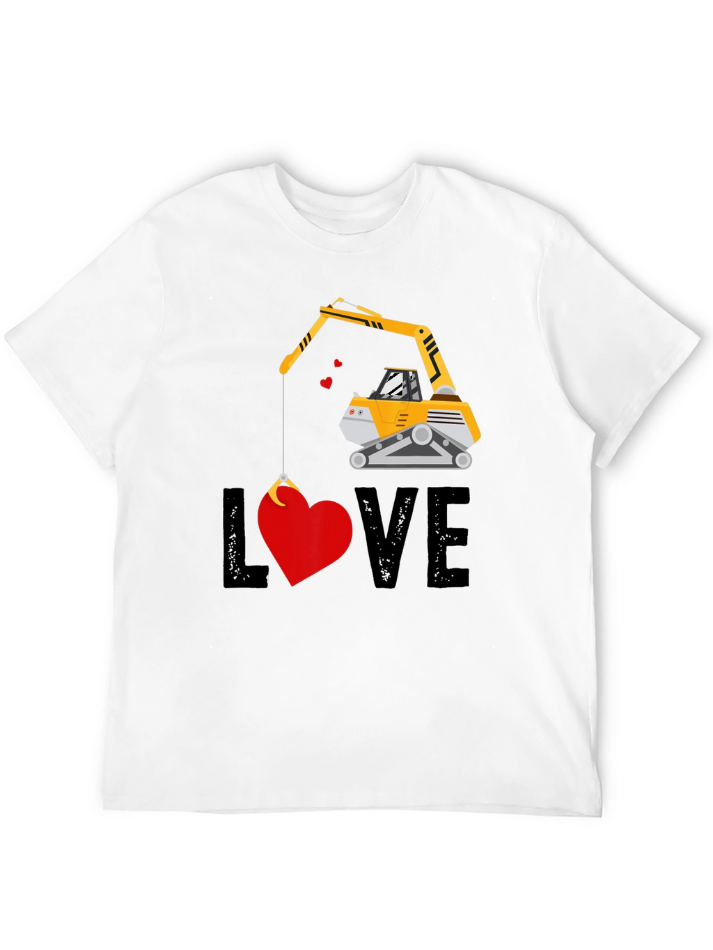 Excavator Love T-Shirt - Valentines Day Gift