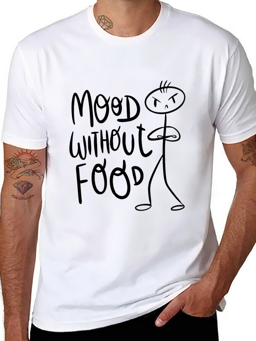Mood Without Food Black Graphic Tee