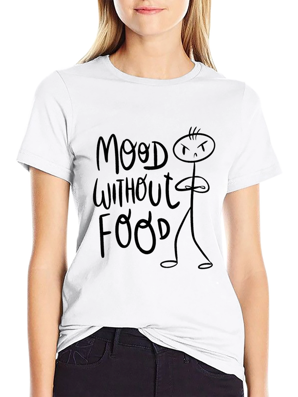 Mood Without Food Black Graphic Tee