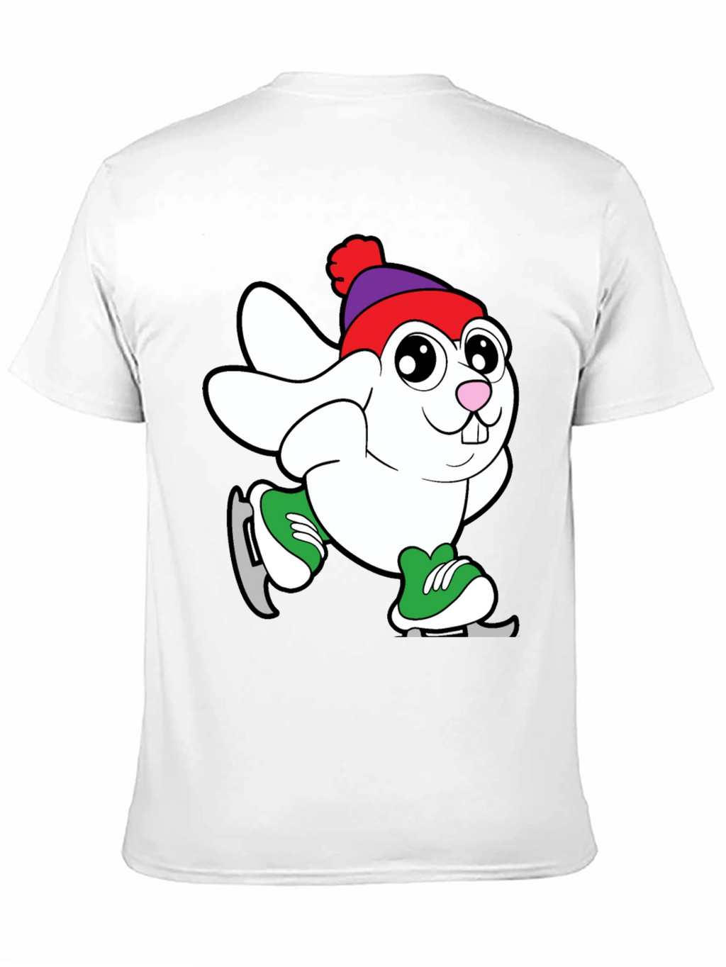 Bunny Ice Skating Graphic T-Shirt
