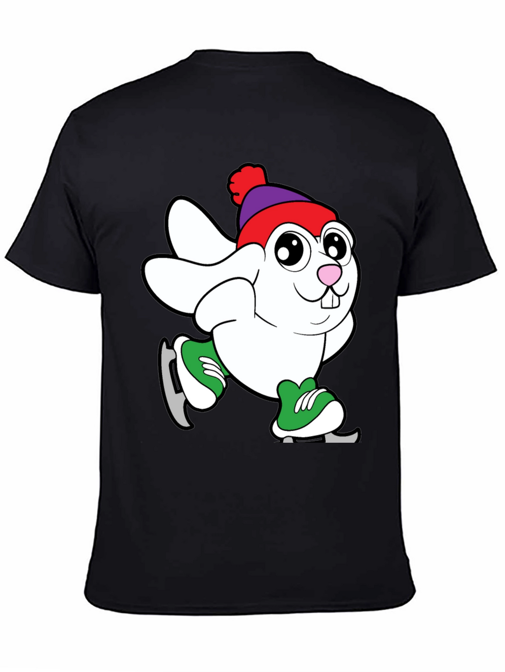 Bunny Ice Skating Graphic T-Shirt