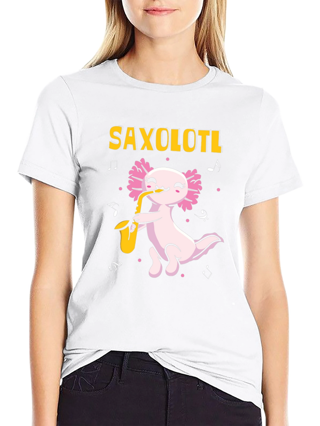 Saxolotl T-Shirt - Axolotl Saxophone Player