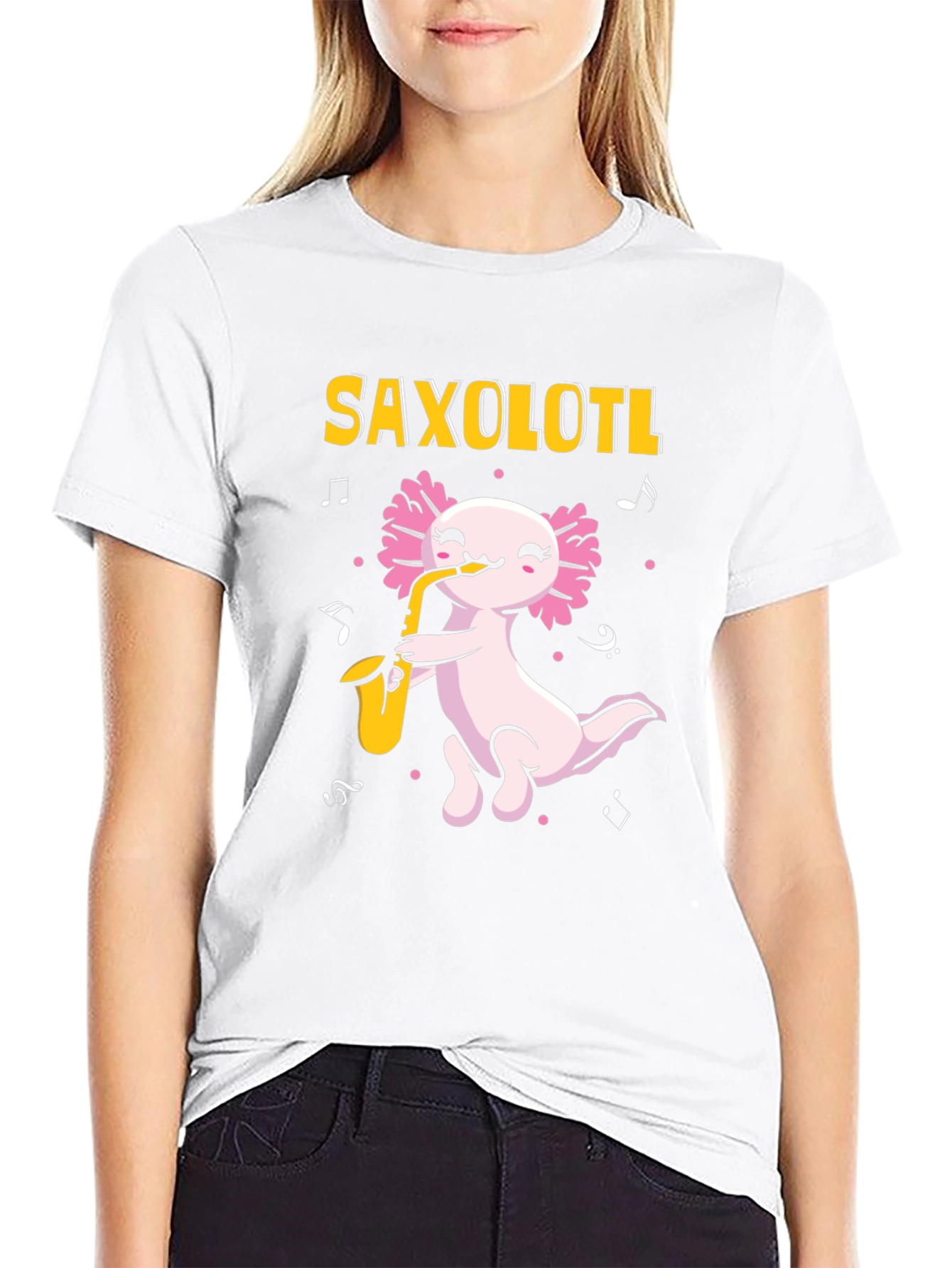 Saxolotl T-Shirt - Axolotl Saxophone Player