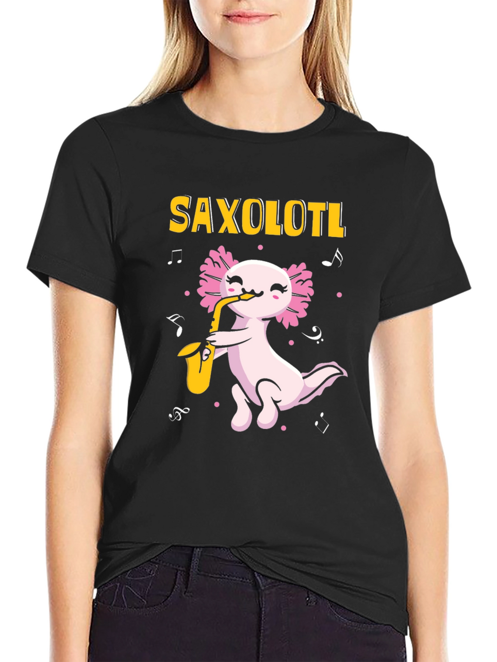 Saxolotl T-Shirt - Axolotl Saxophone Player