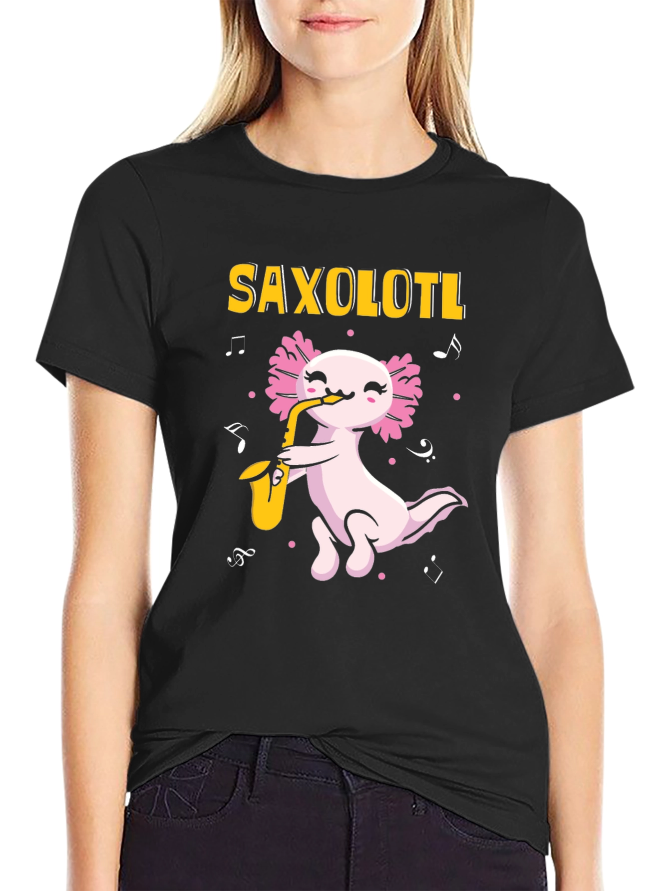 Saxolotl T-Shirt - Axolotl Saxophone Player