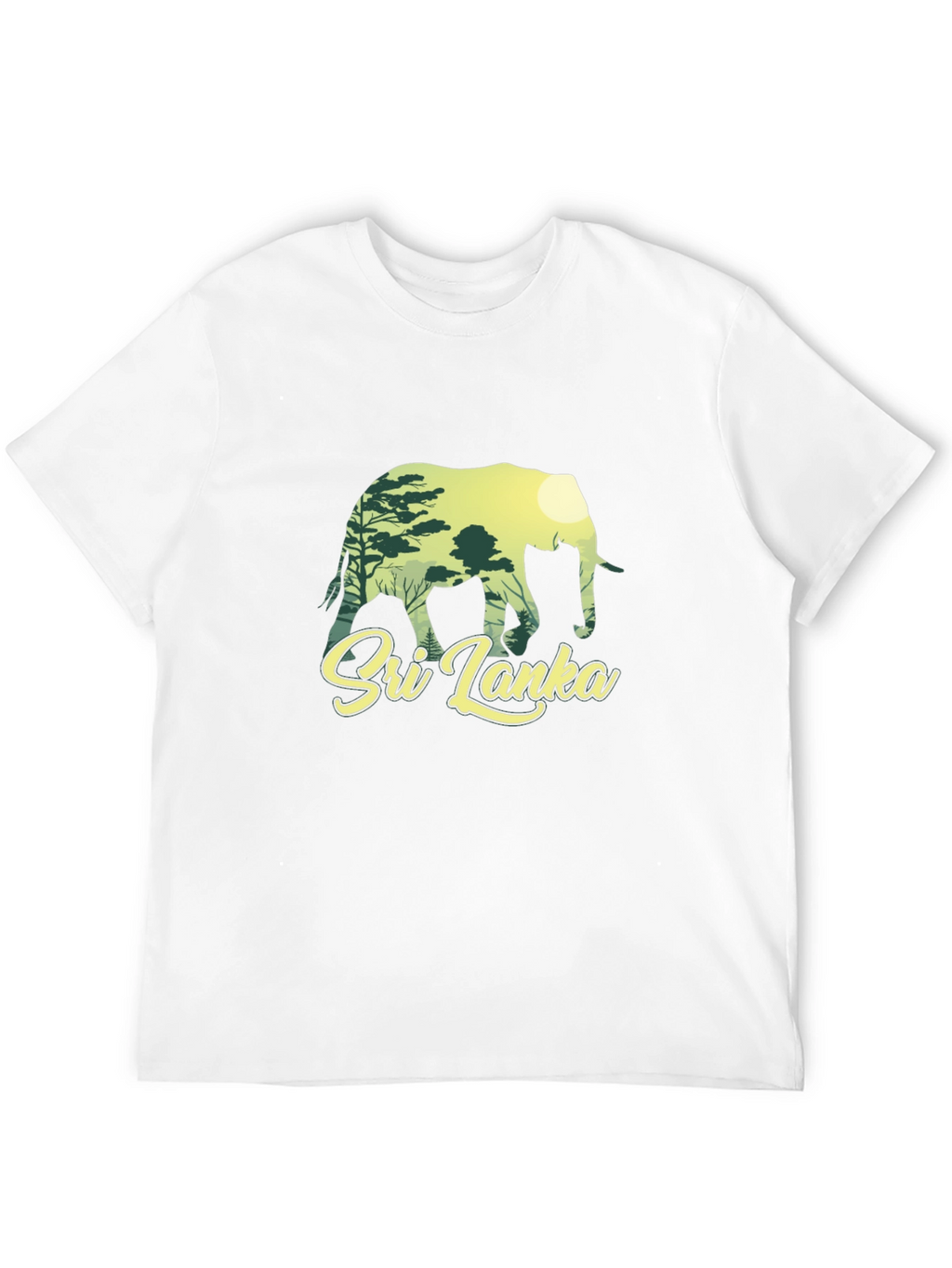 Sri Lanka Elephant Silhouette Graphic Tee