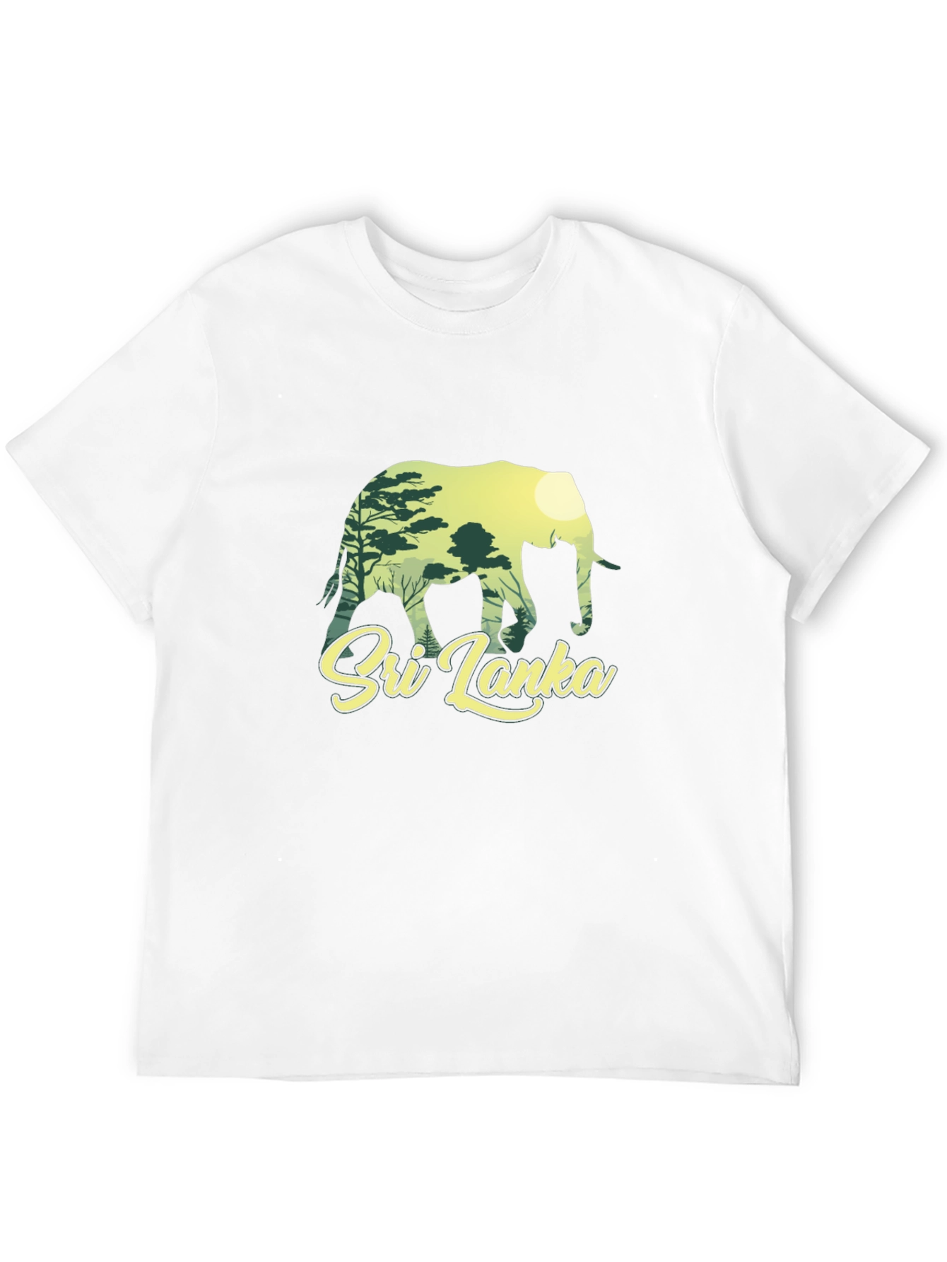 Sri Lanka Elephant Silhouette Graphic Tee