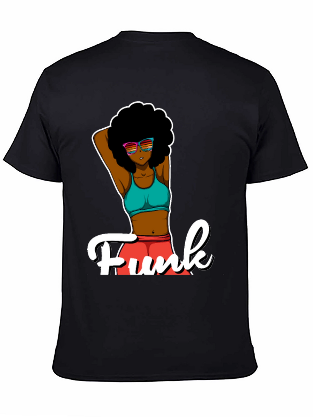 Funky Afro T-Shirt - Black