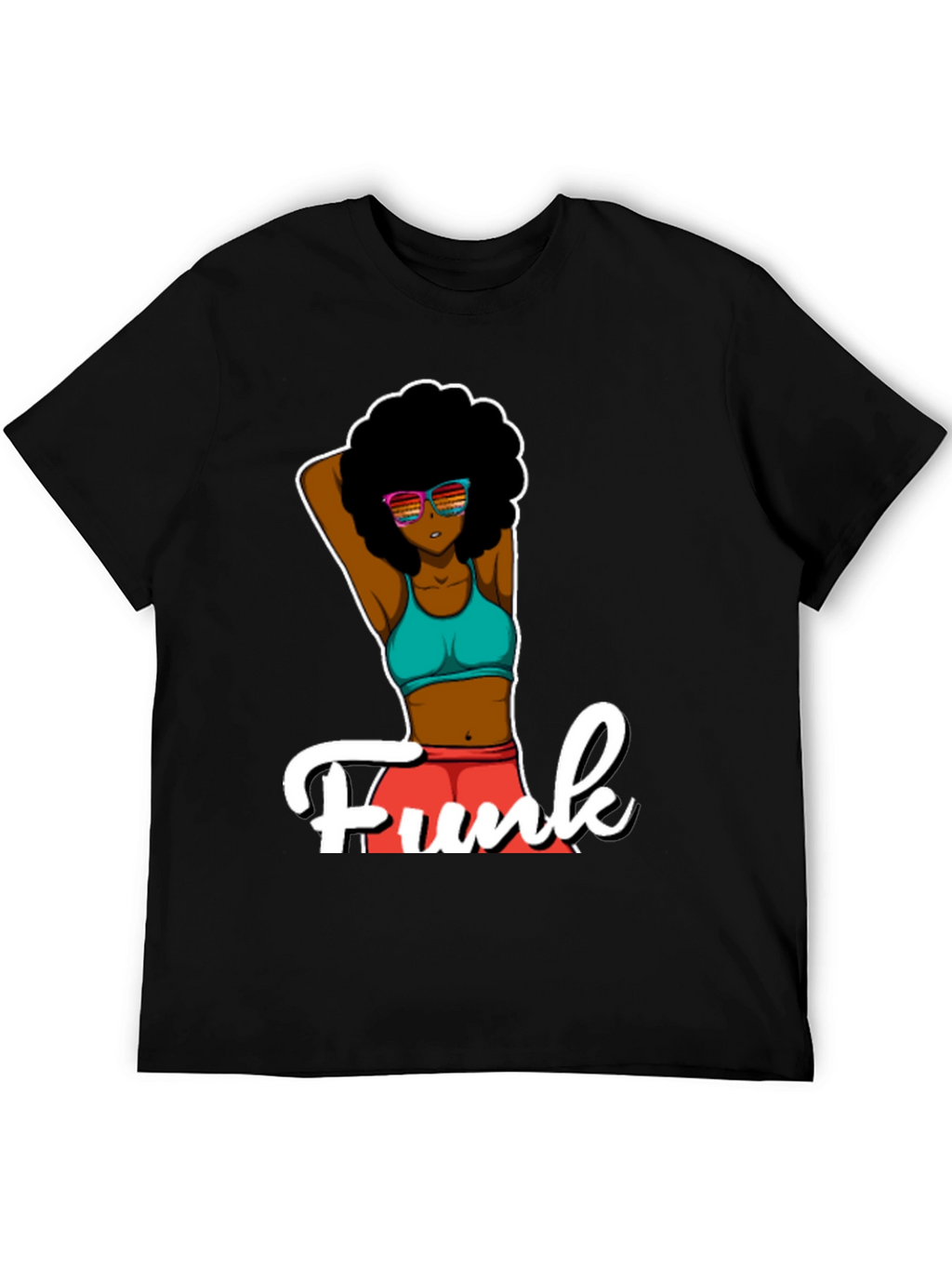 Funky Afro T-Shirt - Black