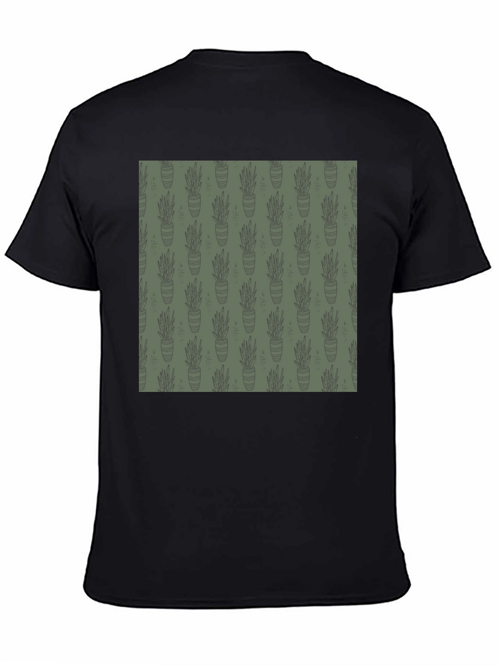 Unique Potted Plant Print T-Shirt