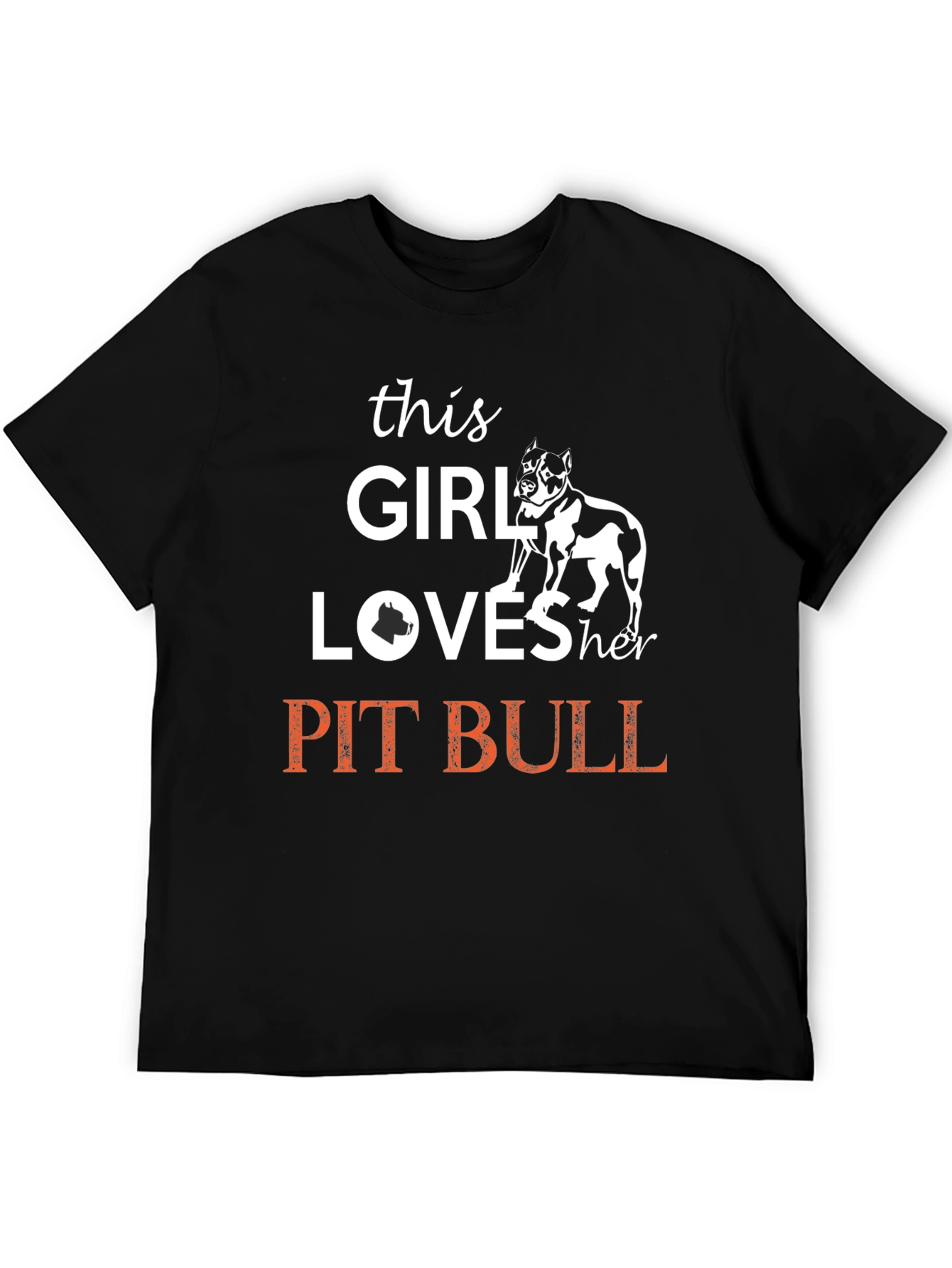 This Girl Loves Her Pit Bull T-Shirt - Black