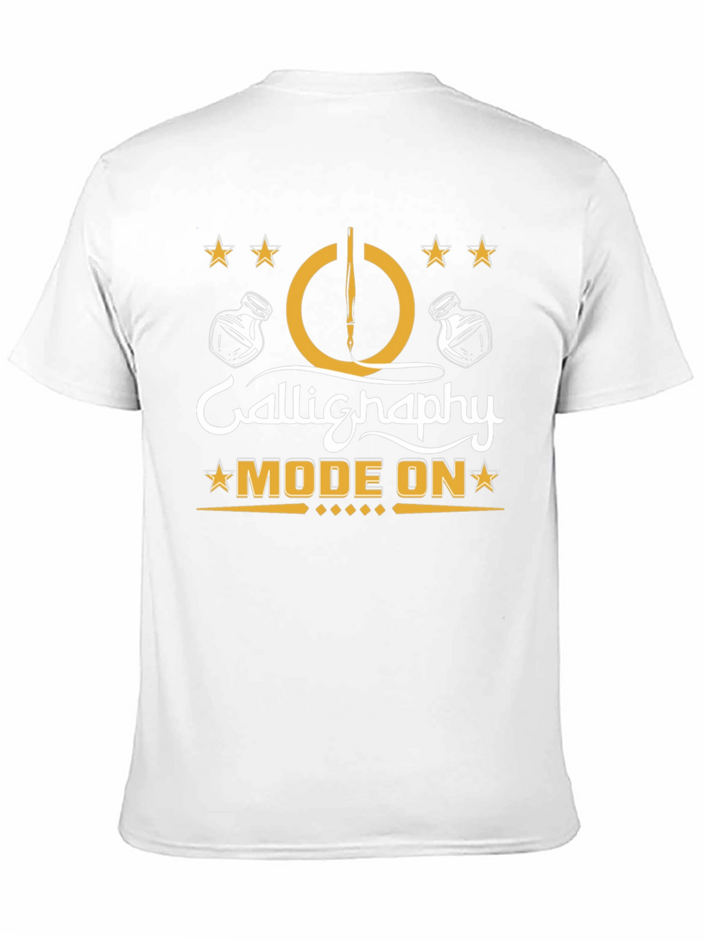 Calligraphy Mode On Black T-Shirt