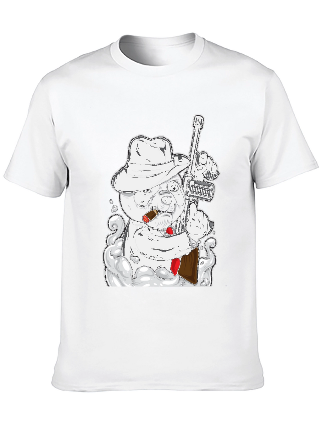 Gangster Bear T-Shirt - Black Cotton Tee