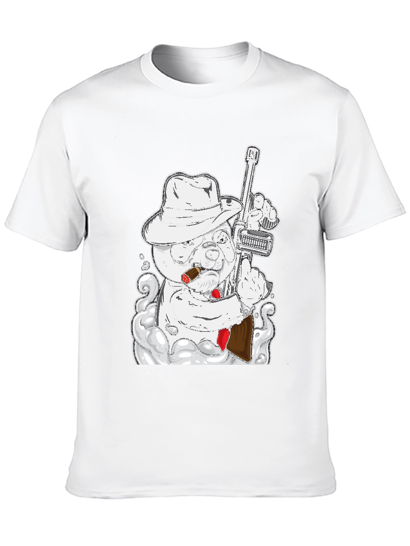 Gangster Bear T-Shirt - Black Cotton Tee