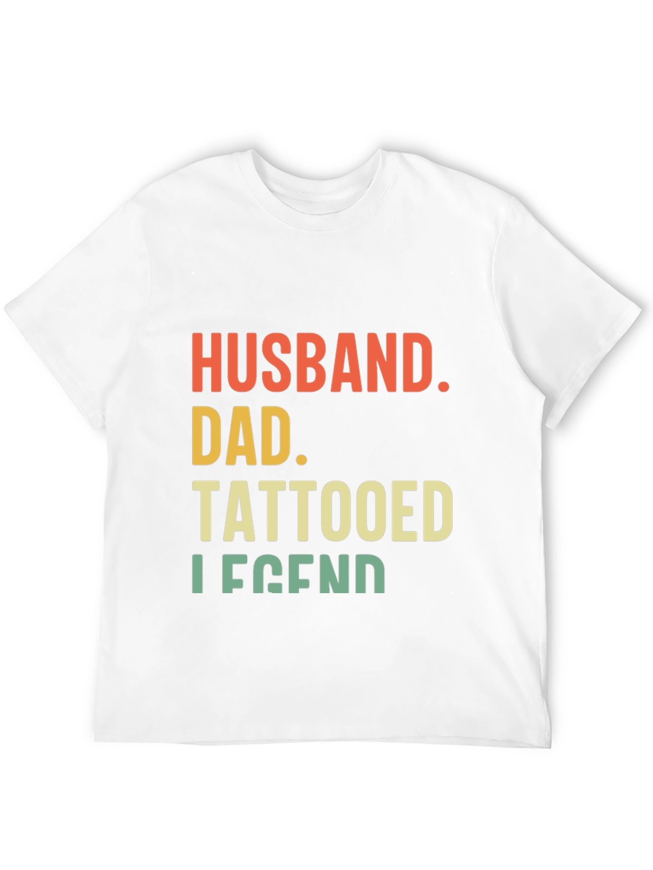 Husband Dad Tattooed Legend Graphic Tee - Black
