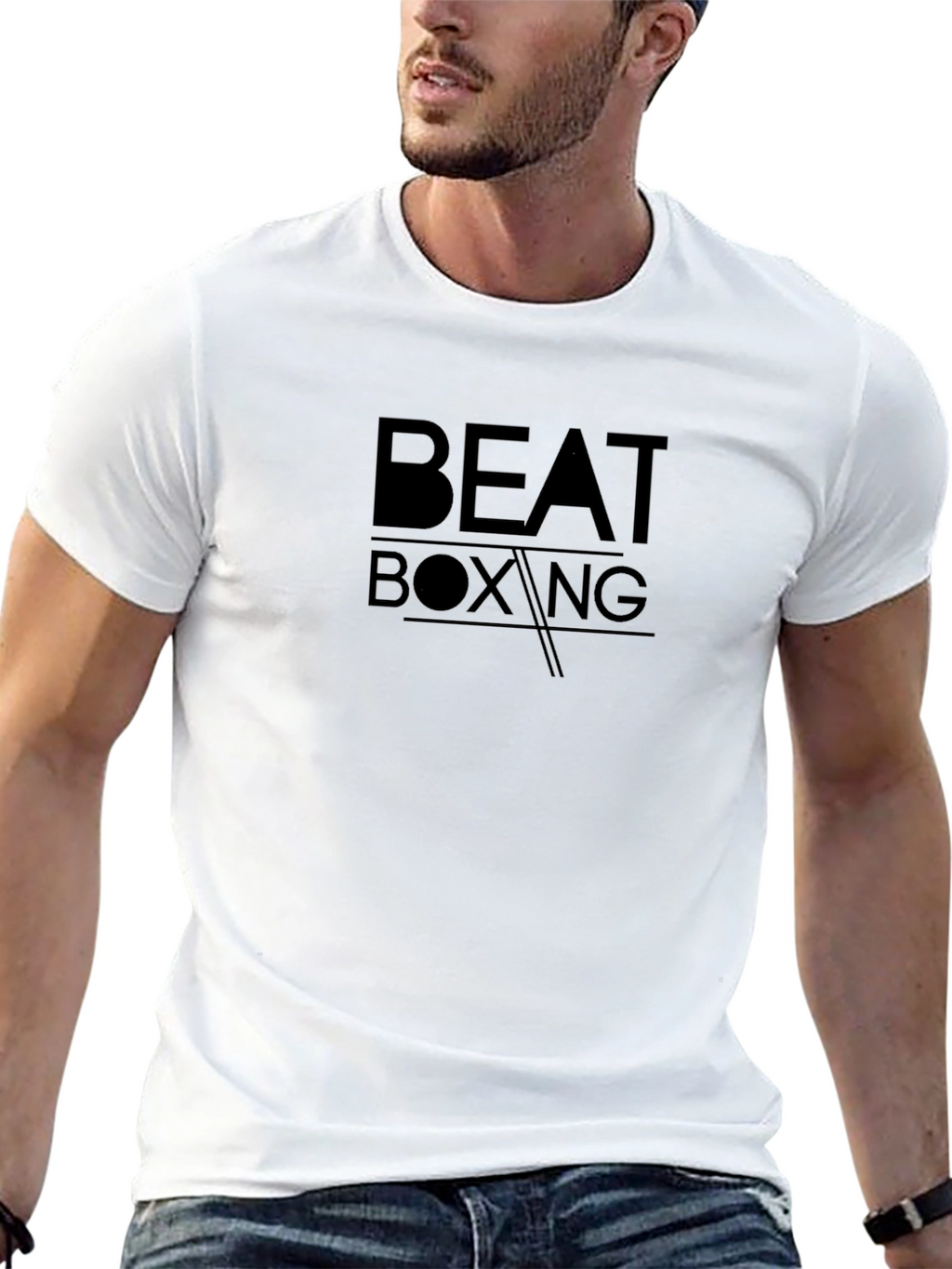 Black Beat Boxing Graphic T-Shirt