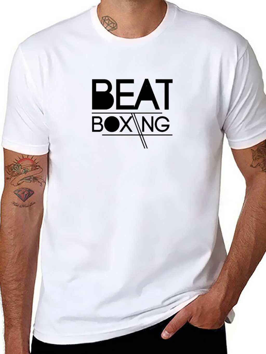 Black Beat Boxing Graphic T-Shirt