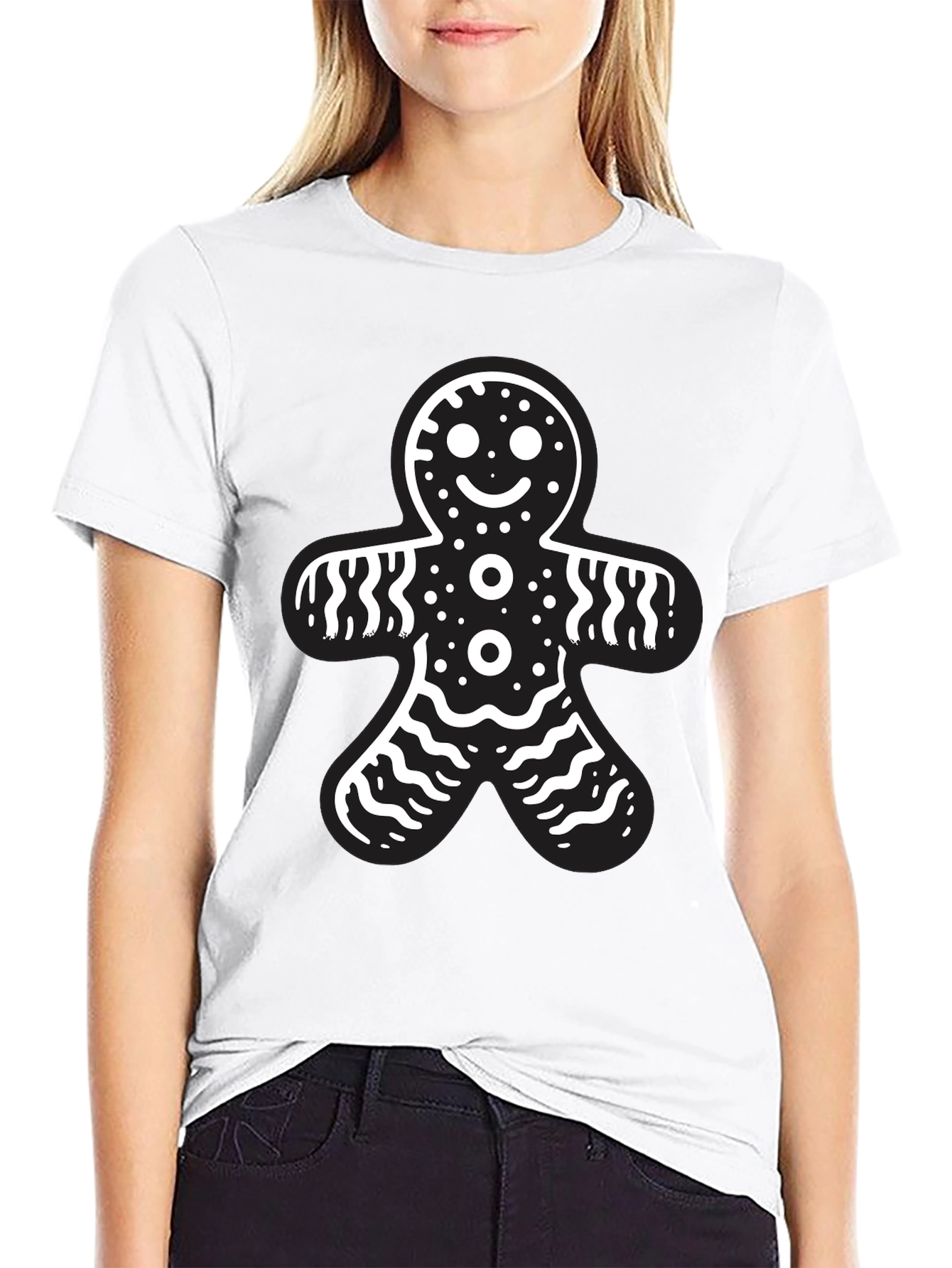 Gingerbread Man Graphic Tee - Holiday Fun