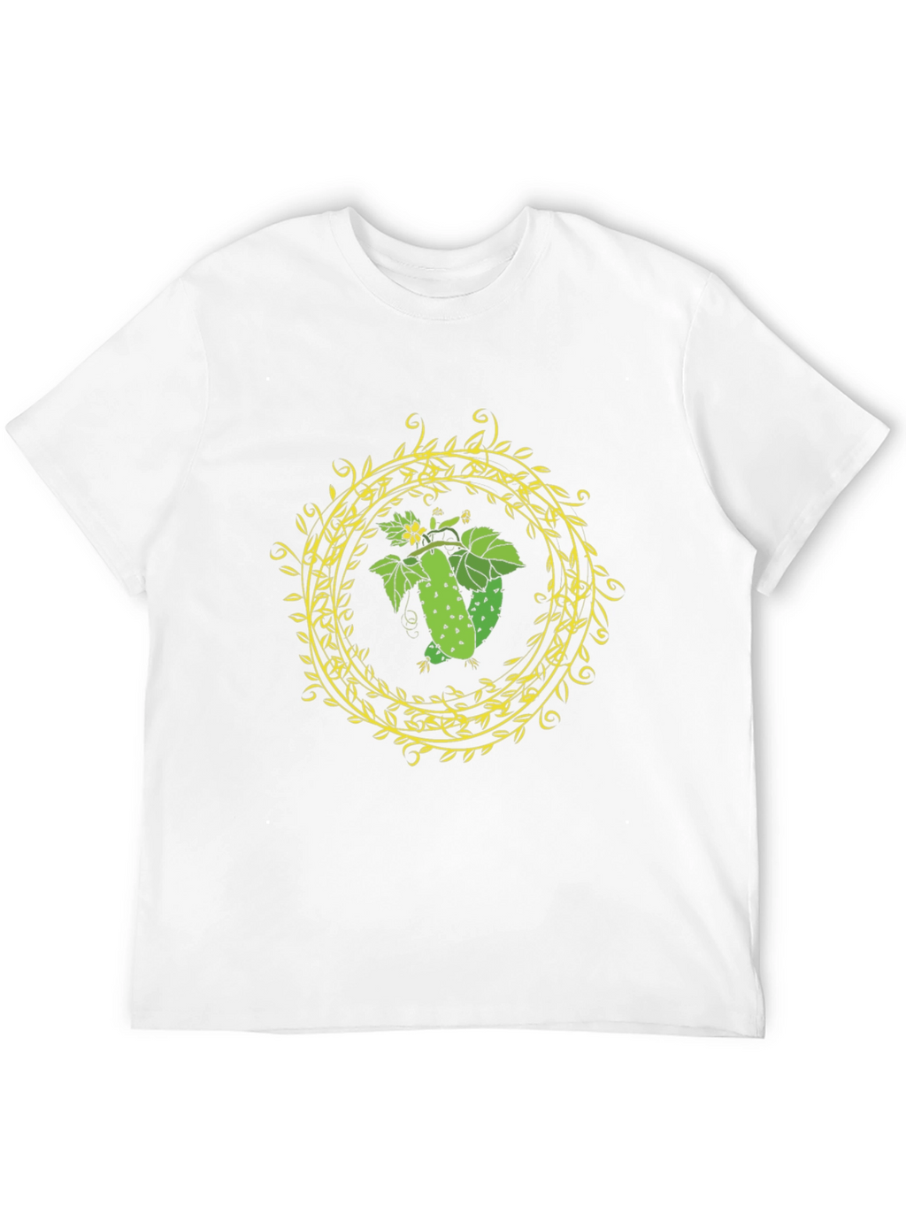 Cucumber Ring Graphic Tee - Black Cotton T-Shirt