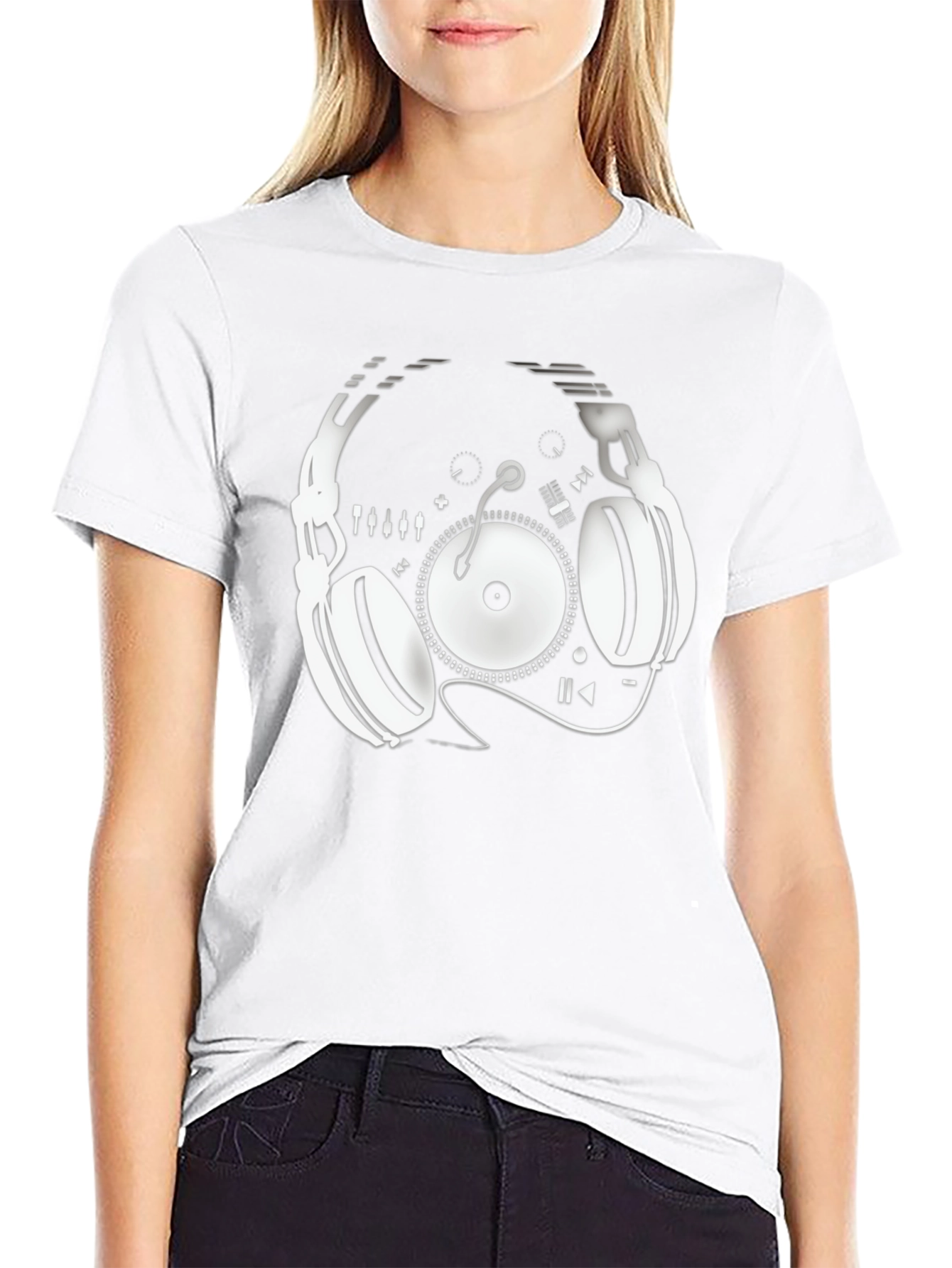 DJ Headphone Turntable Graphic Tee