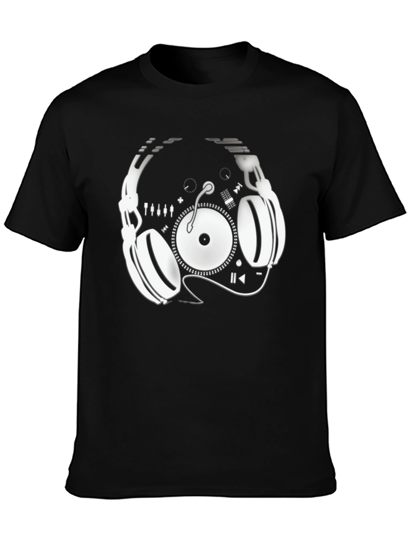 DJ Headphone Turntable Graphic Tee