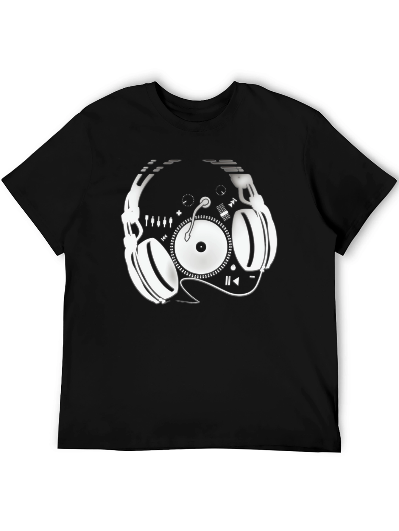 DJ Headphone Turntable Graphic Tee