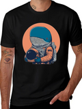 Astronaut Whale Graphic Tee - Unique Space Design T-Shirt