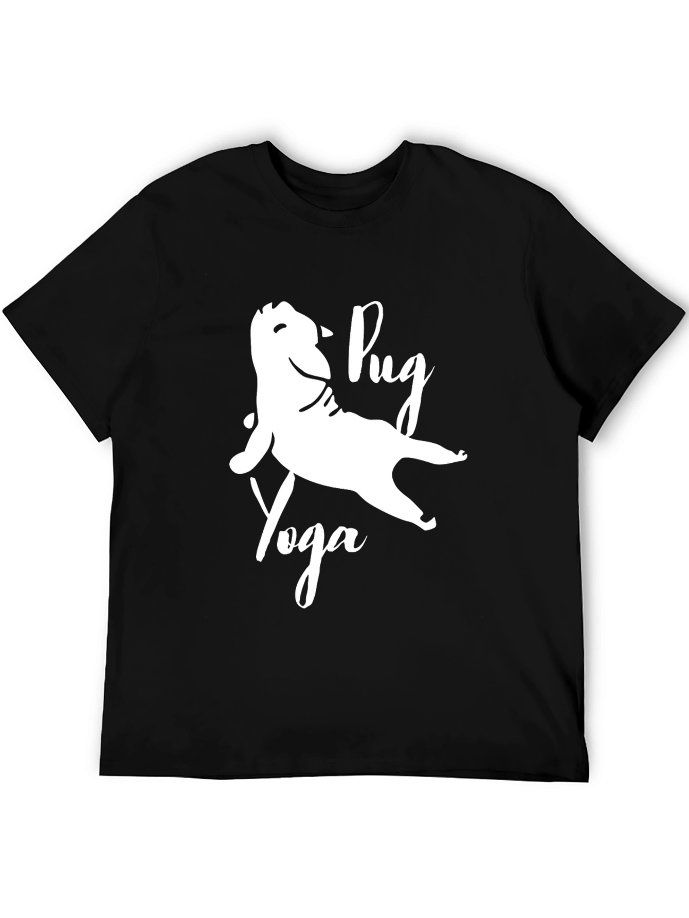 Pug Yoga Black Graphic Tee