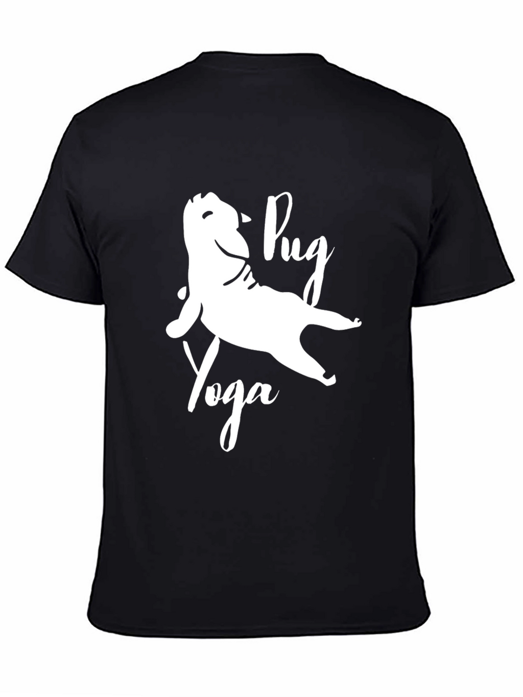 Pug Yoga Black Graphic Tee