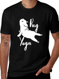 Pug Yoga Black Graphic Tee