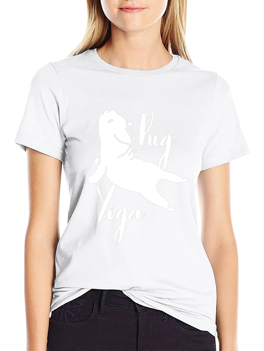 Pug Yoga Black Graphic Tee