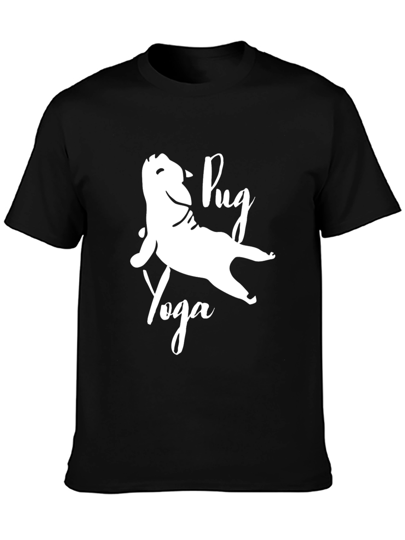 Pug Yoga Black Graphic Tee