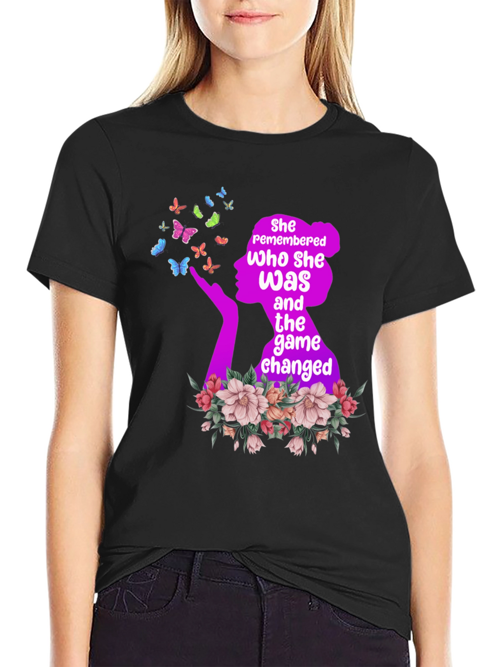 Empowered Womens Tee: Remembered Who She Was T-Shirt