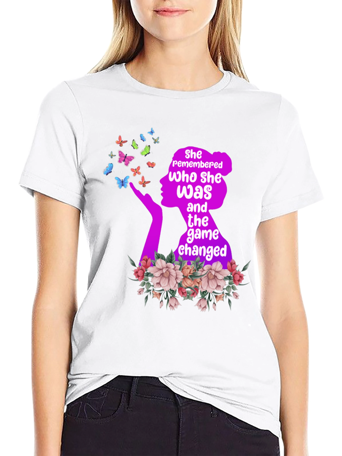 Empowered Womens Tee: Remembered Who She Was T-Shirt