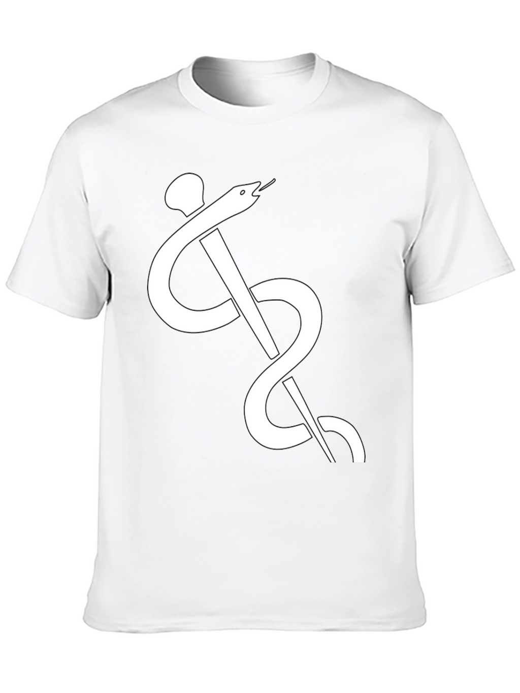 Caduceus Black T-Shirt - Medical Symbol