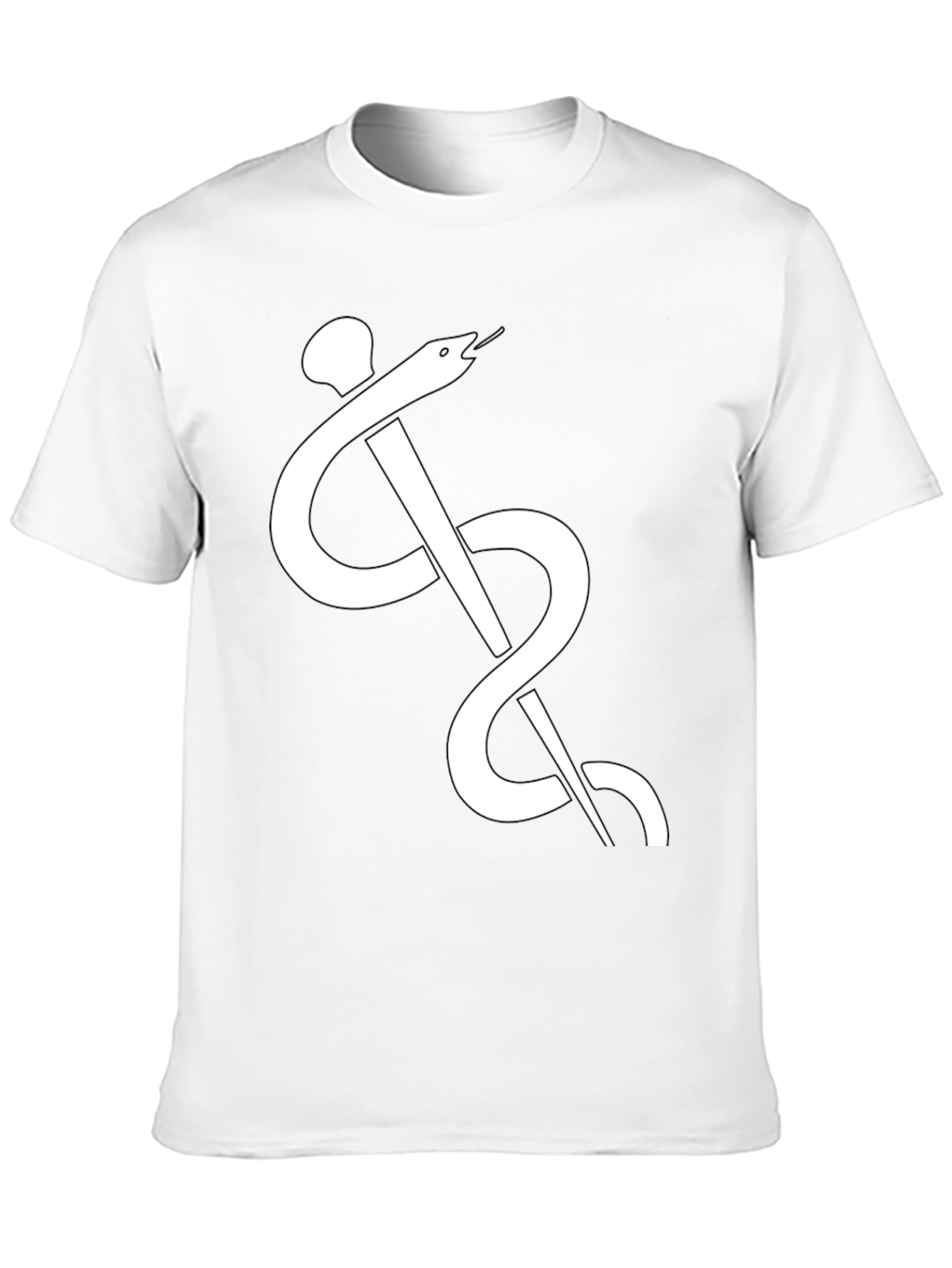 Caduceus Black T-Shirt - Medical Symbol