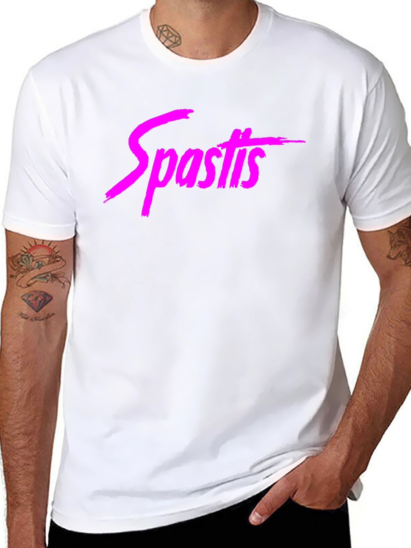 Spastis Graphic T-Shirt - Black Casual Style
