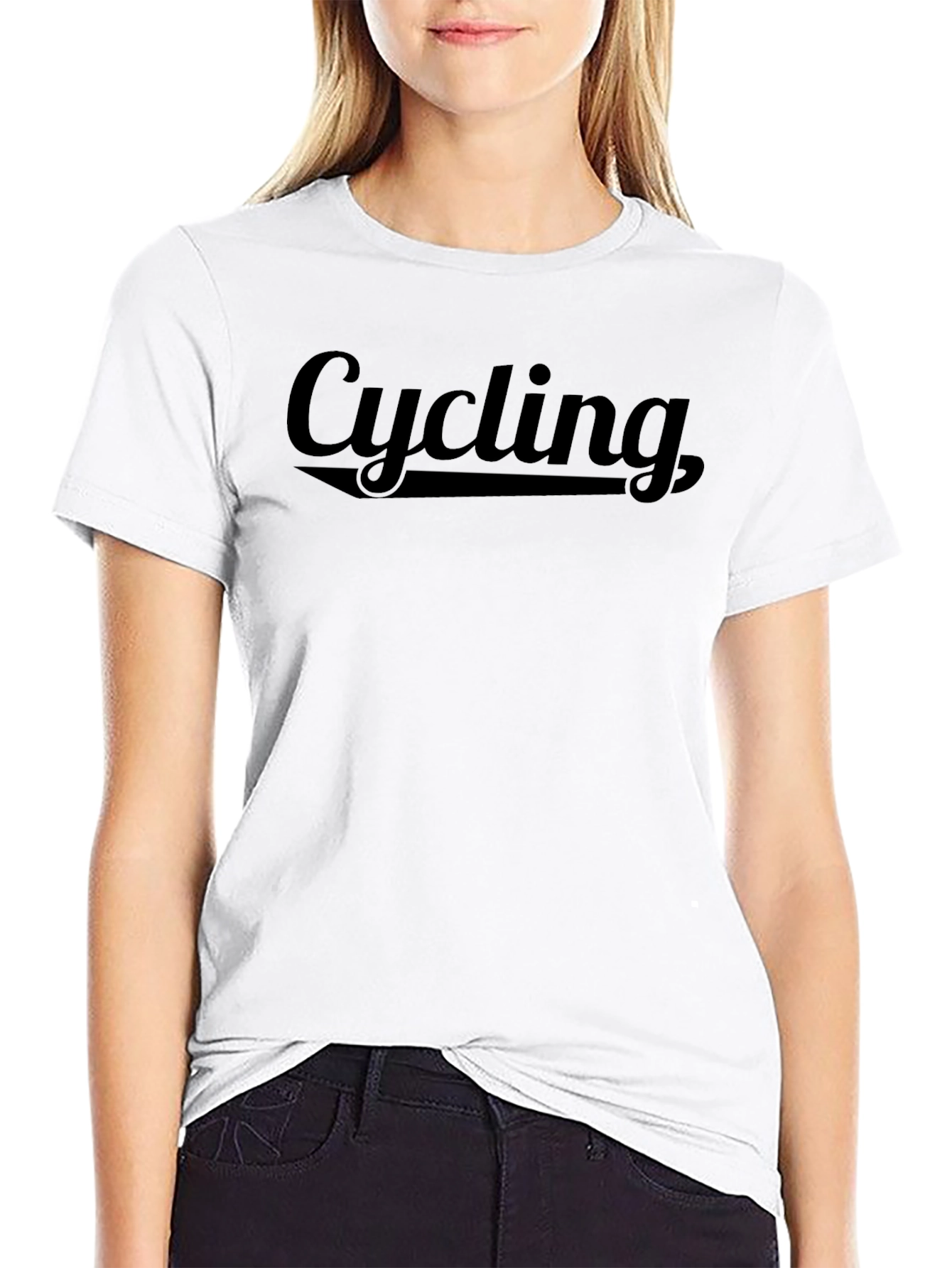 Cycling Graphic T-Shirt - Black Cotton Tee
