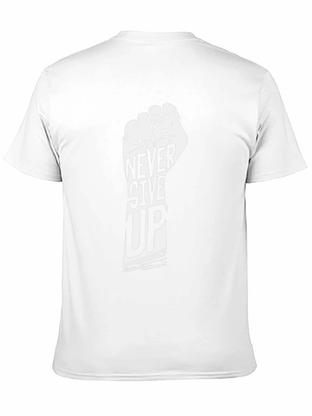 Never Give Up Graphic Tee - Motivational Black T-Shirt