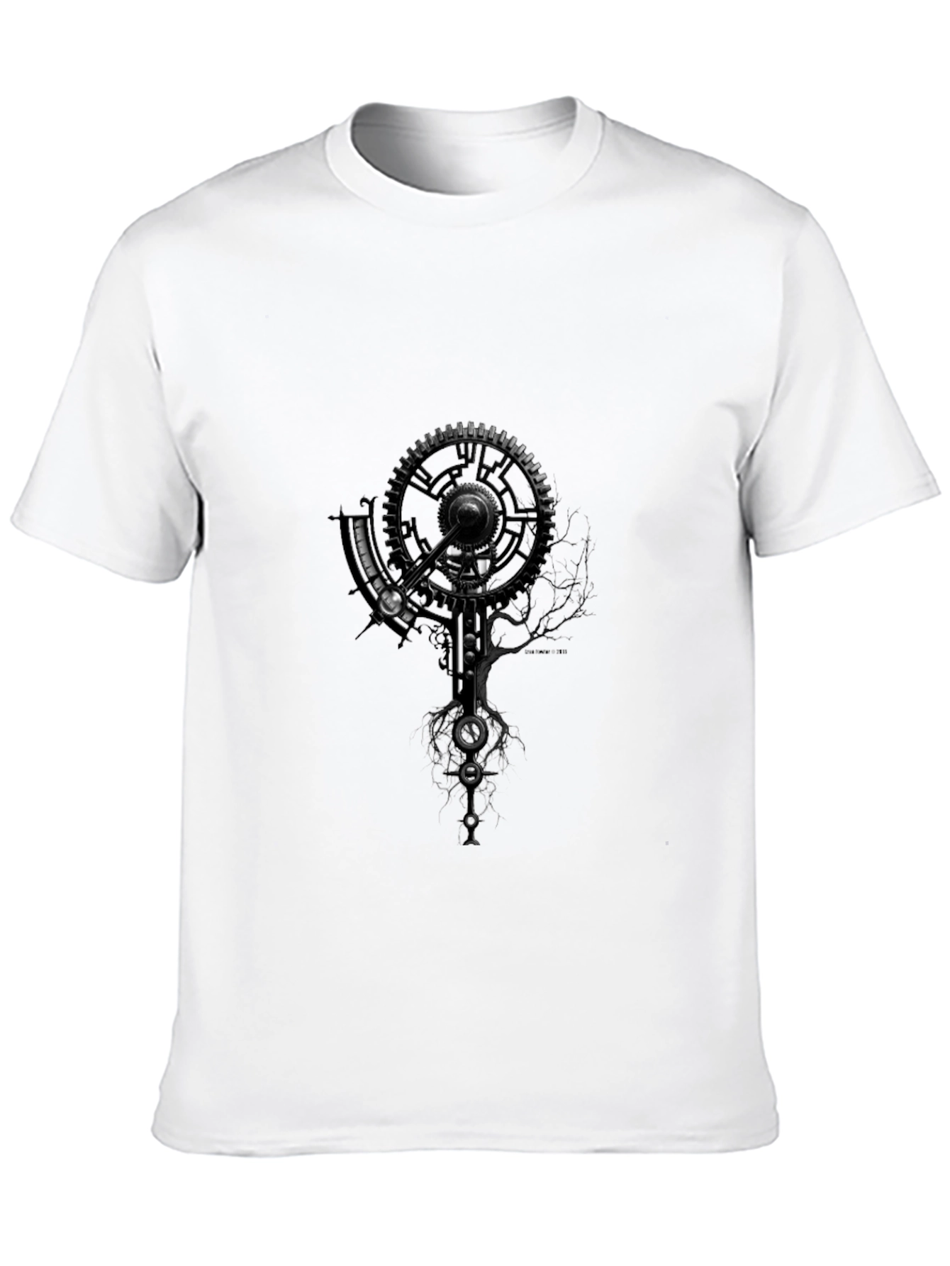 Steampunk Gear Graphic T-Shirt - Black